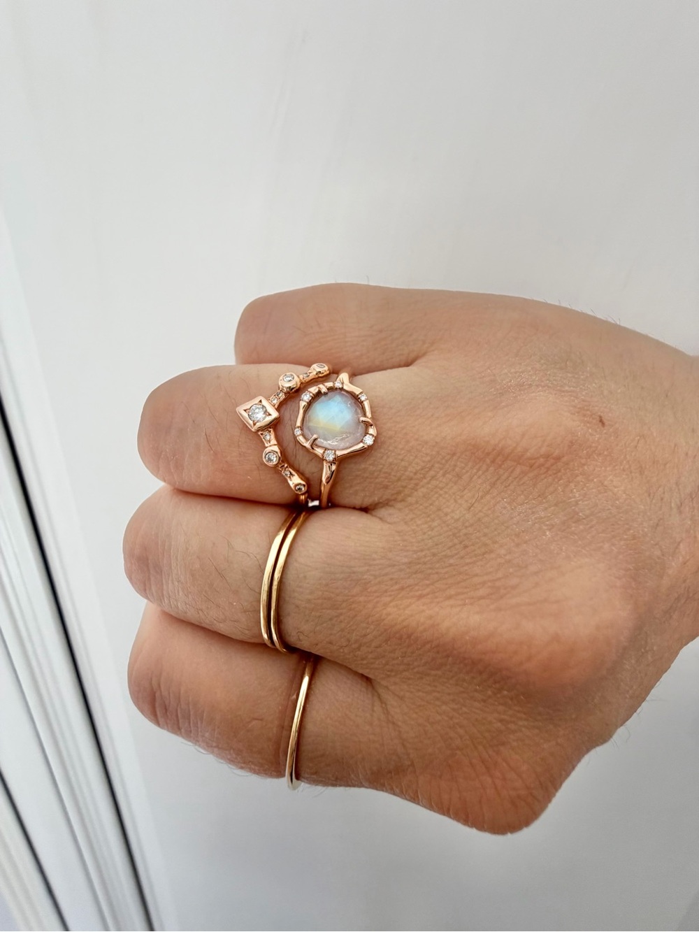 Sirciam Ethereal Stacking Band Rose Gold Size 6.5 - Picture 9 of 10